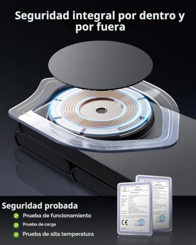 Detalle de GEEKERA Estación de Carga 3 en 1 para Apple: base magnética MagSafe para iPhone, Apple Watch y AirPods (Negro Mate)