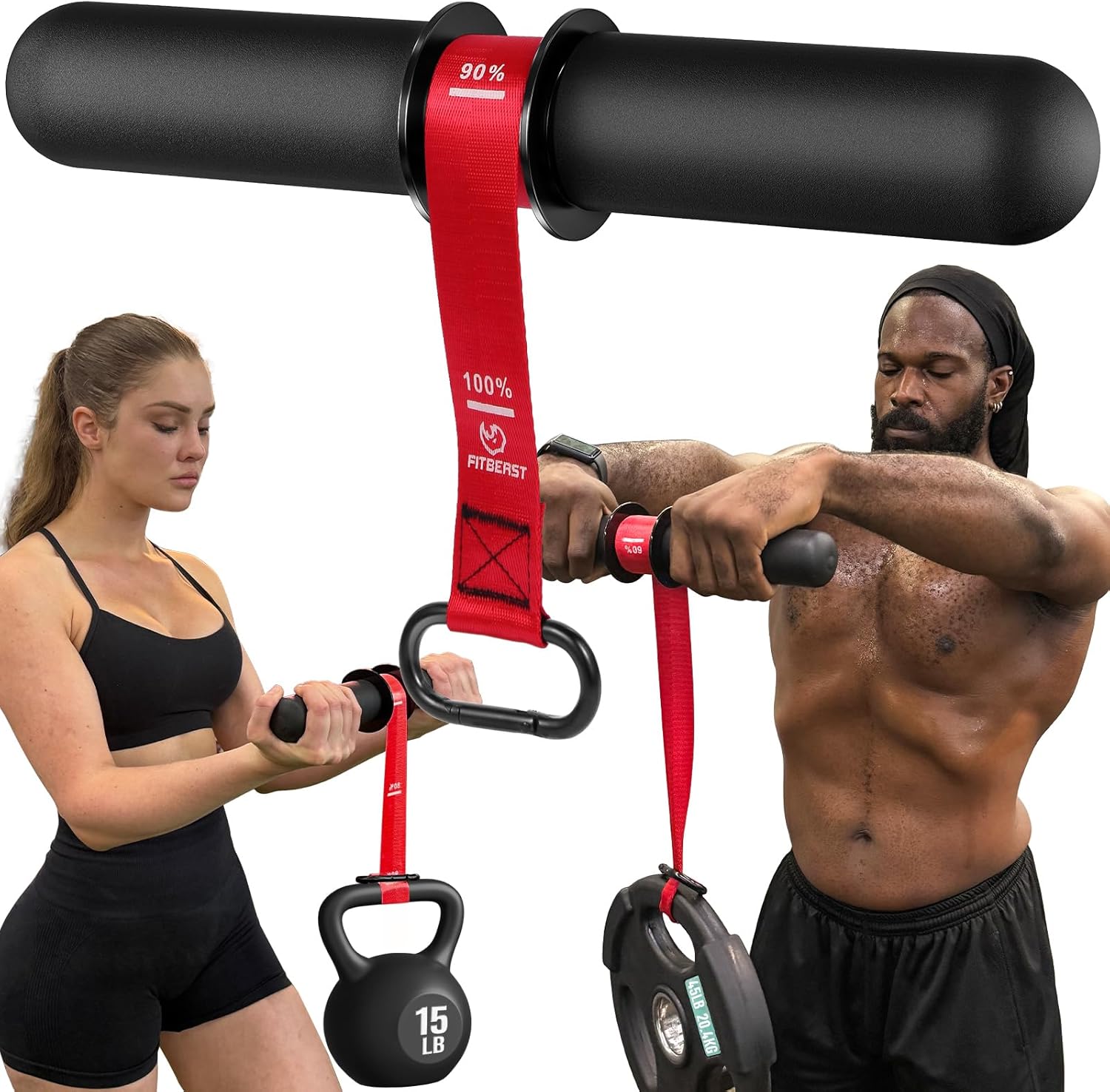 Thumbnail 6 de FitBeast Forearm Strengthener Wrist Roller — Adjustable Grip Trainer
