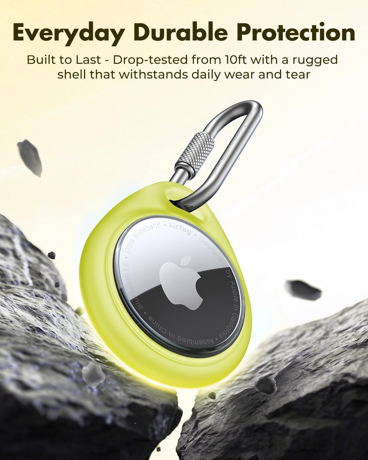 Thumbnail 3 de UNBREAKcable AirTag Holder for Apple - 4 Pack with Professional Carabiner, Waterproof & Shockproof TPU Case
