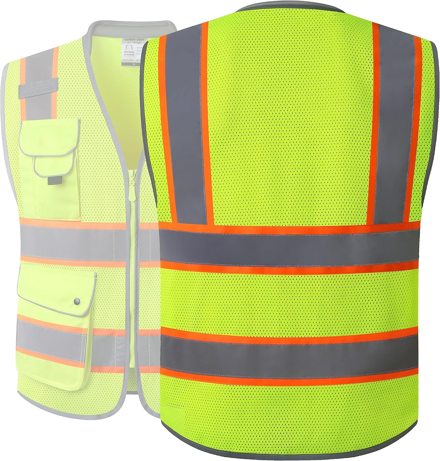 Thumbnail 4 de JKSafety 9 Pockets Hi-Vis Safety Vest XL 🦺