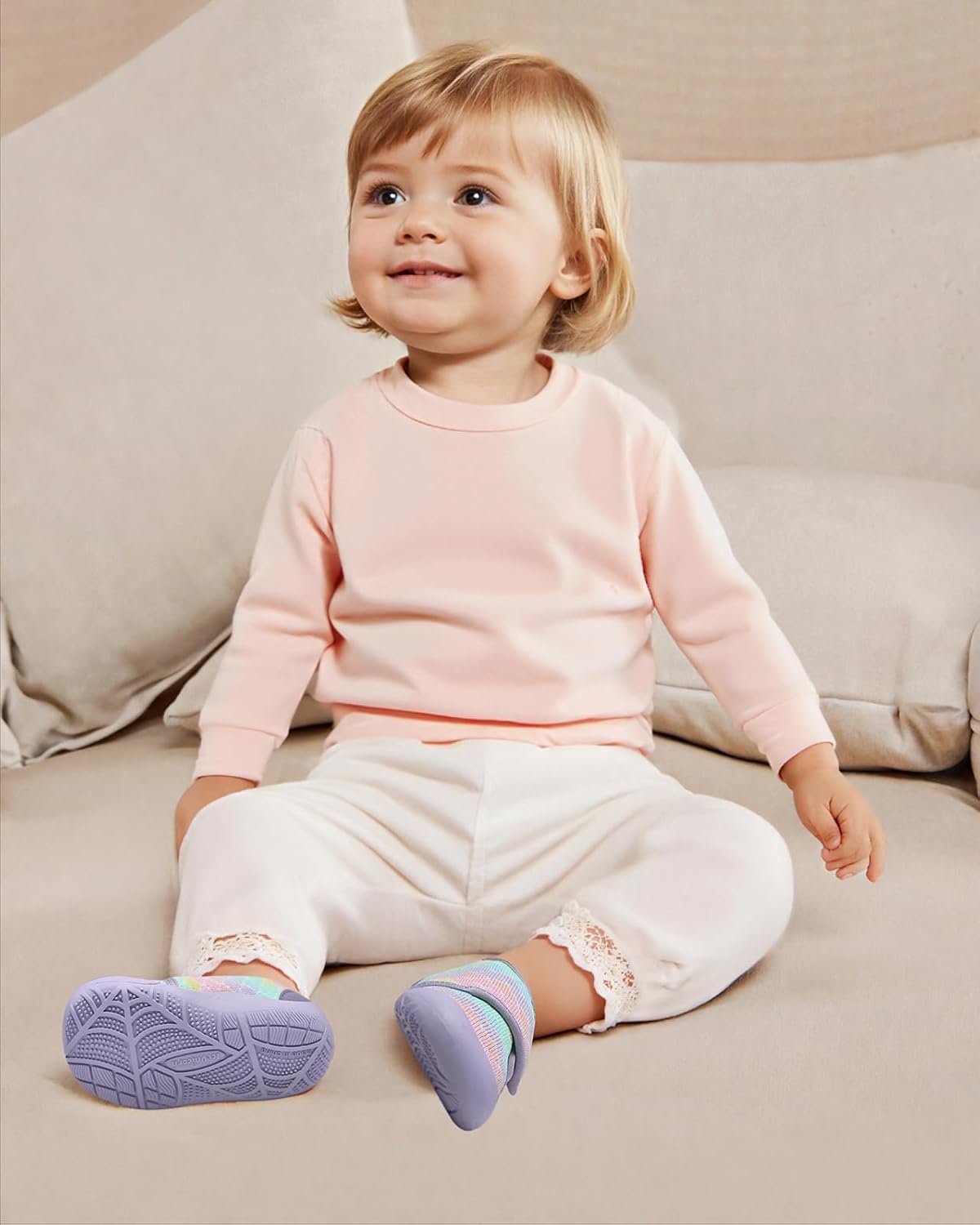 Detalle de IceUnicorn Hausschuhe Kinder Barfußschuhe – atmungsaktiv, rutschfest und bequem