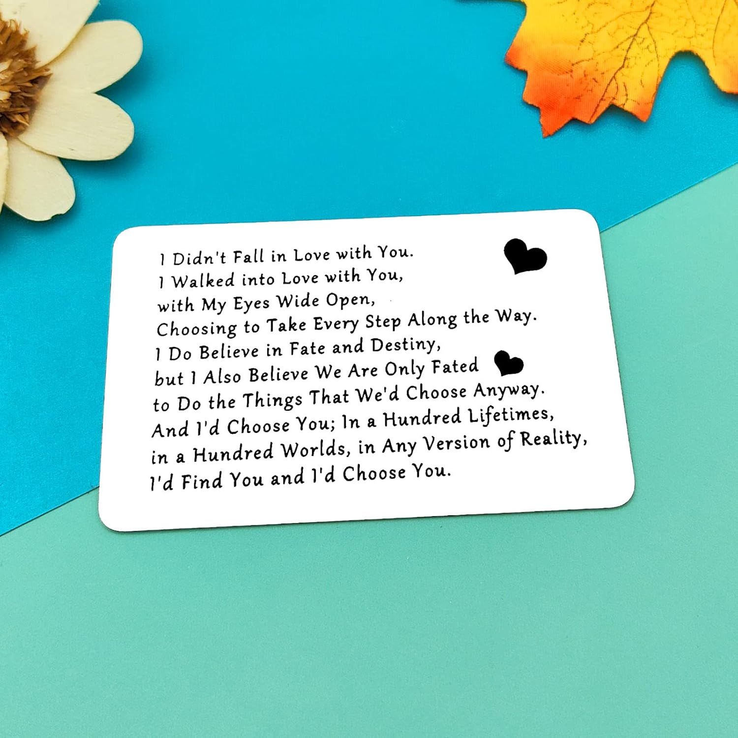 Thumbnail 3 de Anniversary Metal Wallet Insert Card for Boyfriend & Girlfriend (Couples Gift)