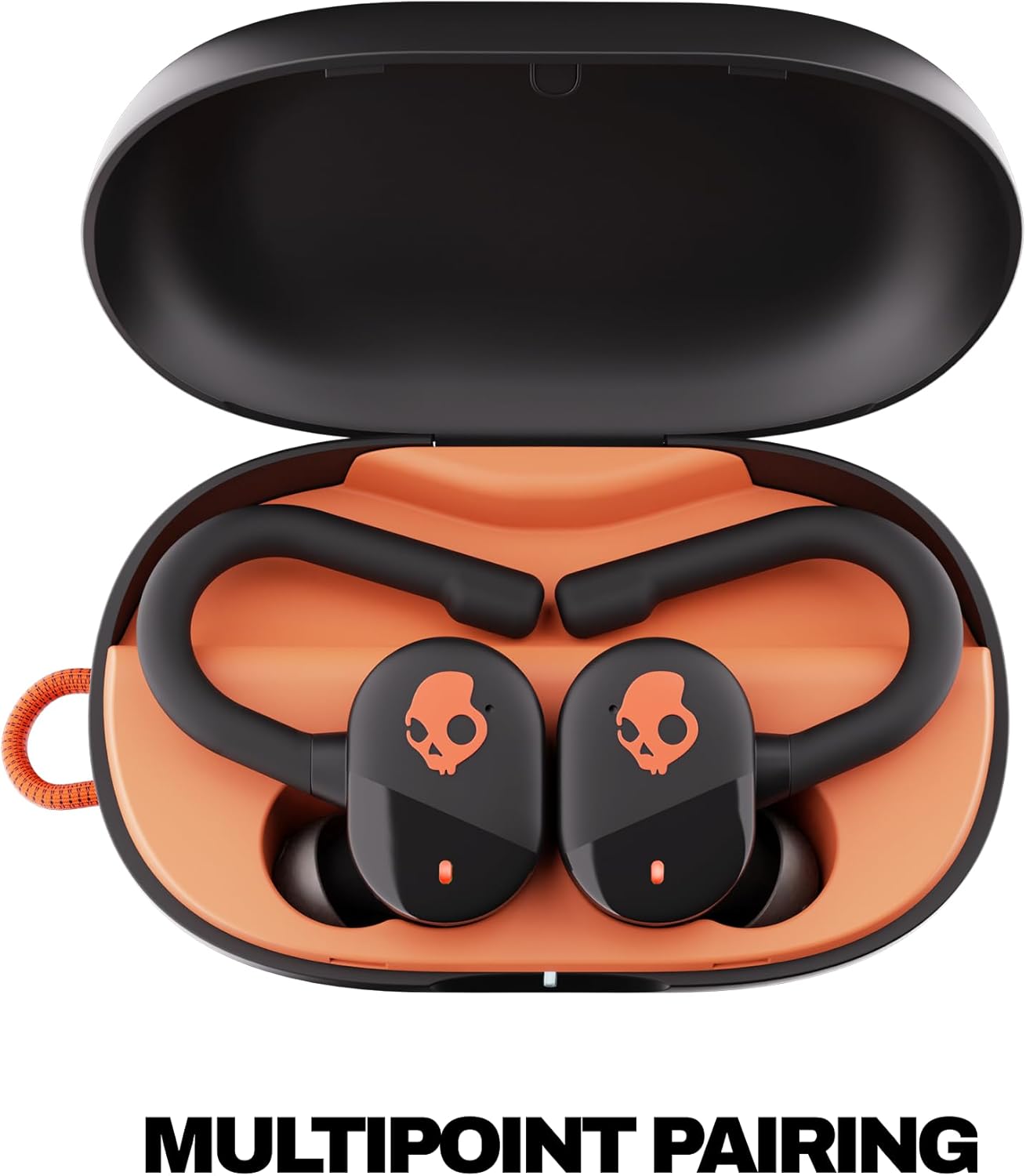 Thumbnail 4 de Skullcandy Push Play Active Wireless Earbuds (Black/Orange) with 34-Hour Battery, IP55, Multipoint Pairing