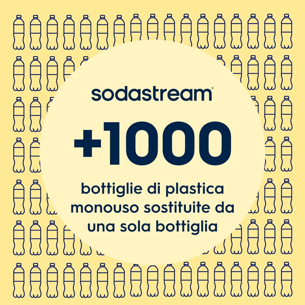 Detalle de Fizz & Go Giallo: borraccia a doppia parete per bollicine (acciaio inox) e compatibile SodaStream Quick-Connect