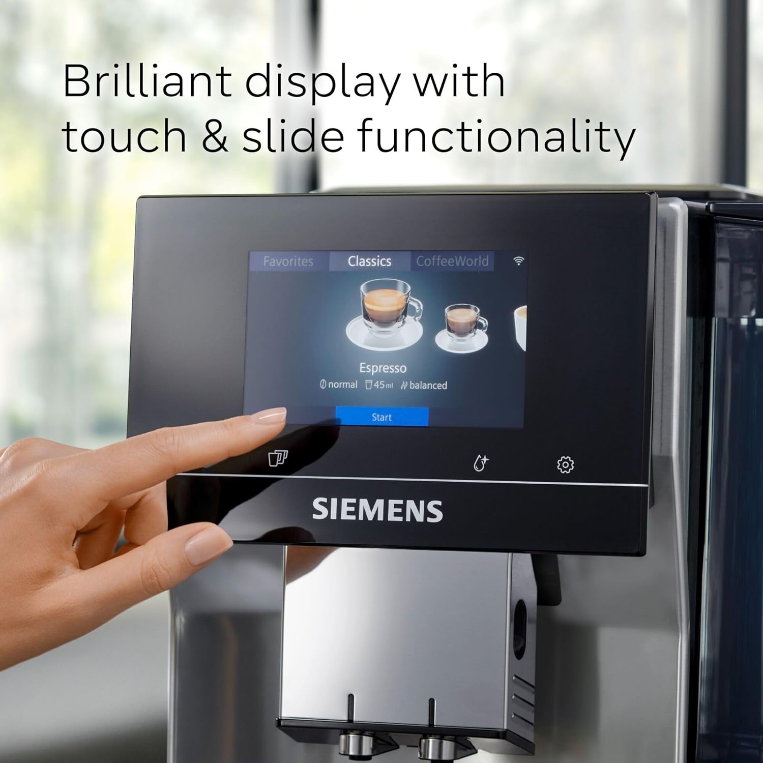 Thumbnail 1 de Siemens EQ700 TP715GB1 bean-to-cup coffee machine with 5" iSelect touchscreen