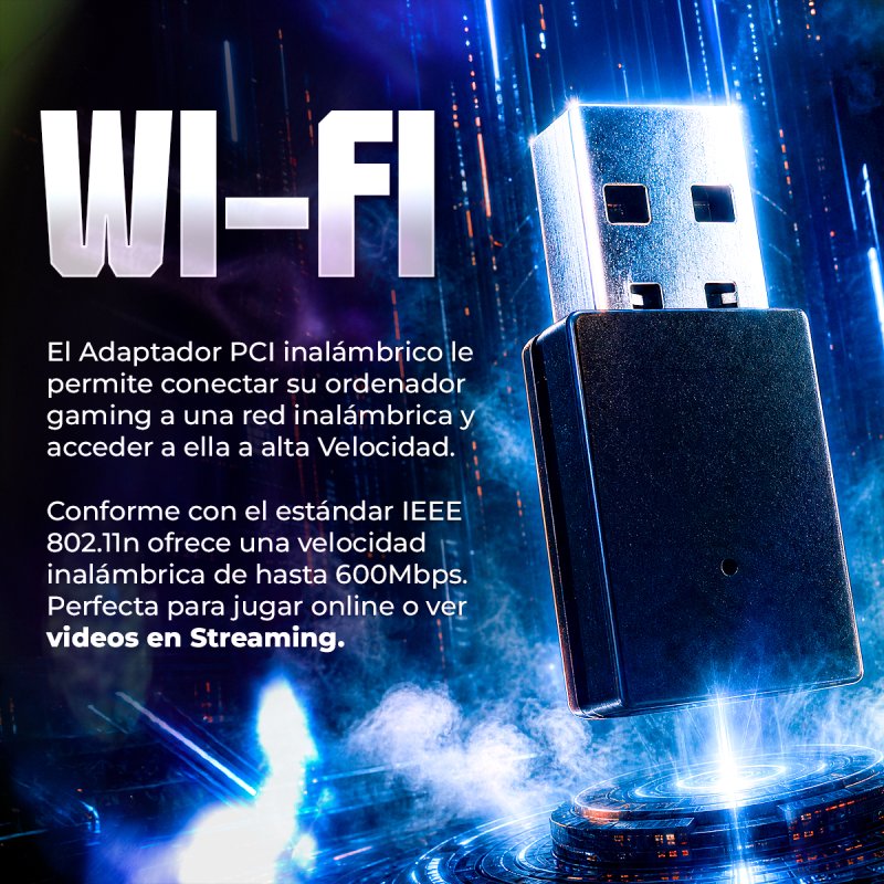 Detalle de PC Racing Submariner: Ryzen 5 5500, 16 GB, 1 TB SSD, RTX 5060 Ti y Windows 11 Pro