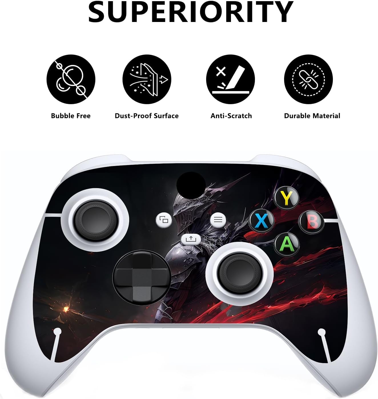 Detalle 2 de playvital Custom Vinyl Skins Xbox Series S Abyss Knight