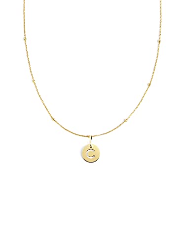 Thumbnail 4 de SINGULARU Collar Mini Medallion con Letra E – Plata de Ley 925 y Baño de Oro 18K