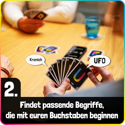 Detalle de Nonstop Cards – Lustiges Kartenspiel mit App: Stadt-Land-Fluss für 2–8 Spieler