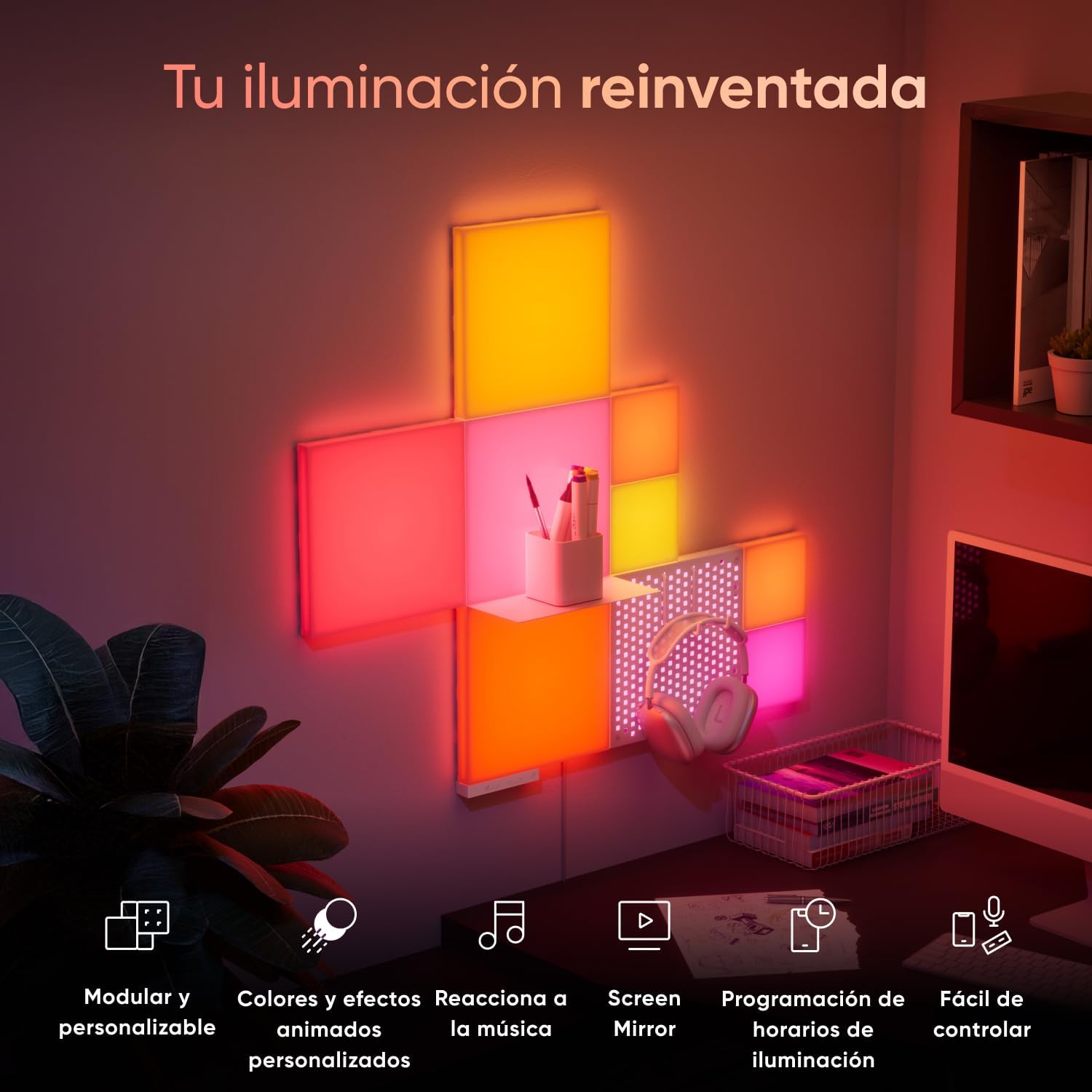 Thumbnail 1 de Nanoleaf Blocks Kit de Inicio Combo 10 | Luces RGBW 🎨