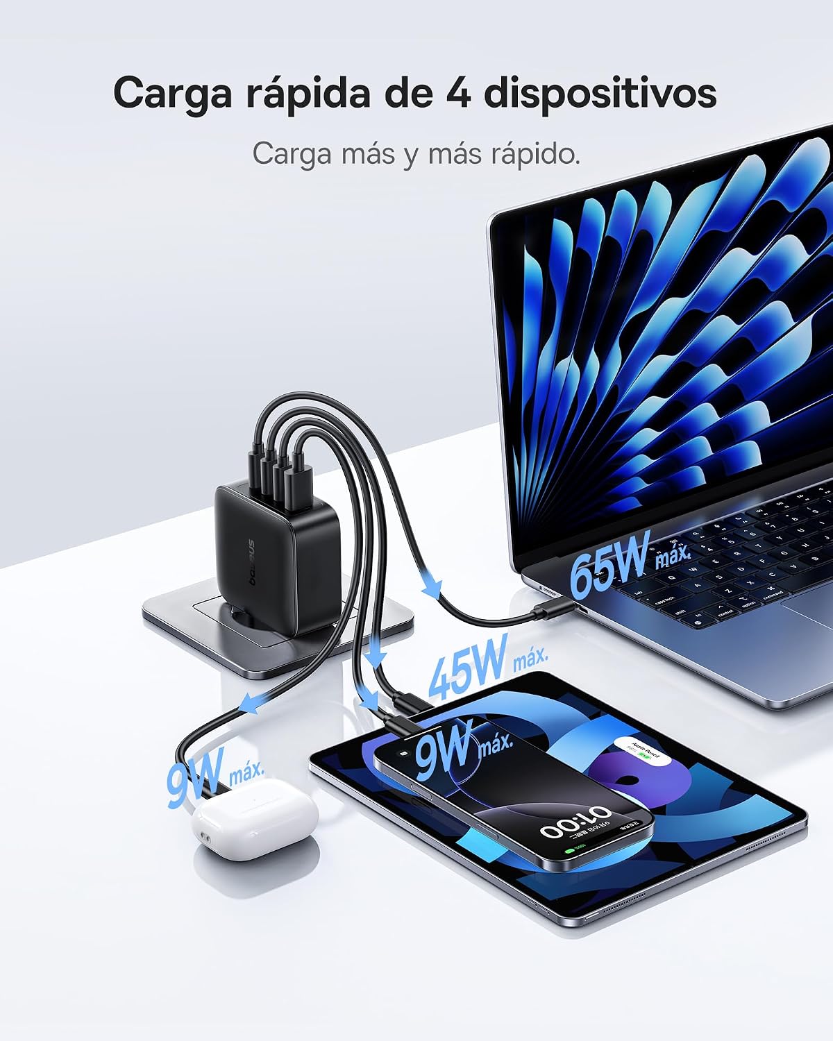 Thumbnail 4 de Baseus Enerfill Cargador USB C 140W