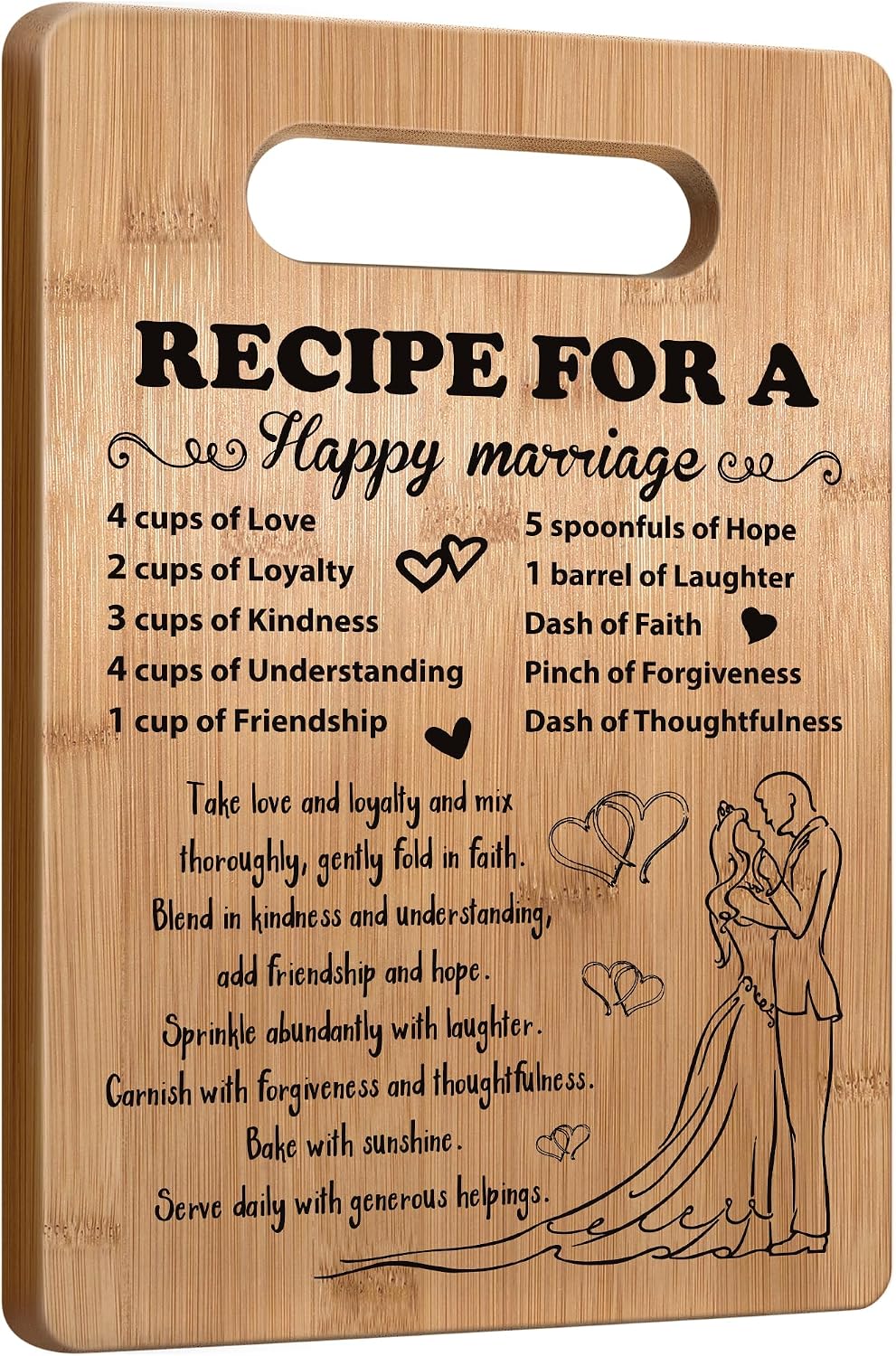 Detalle de Wedding Gift for Couple 2026 cutting board