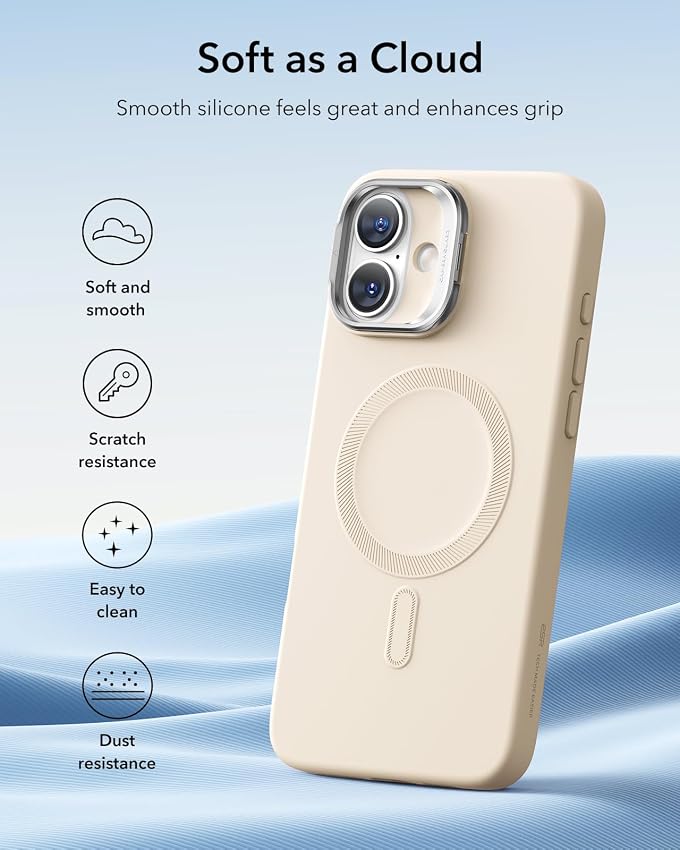Detalle 2 de ESR iPhone 16 Plus Silicone Case with Stand