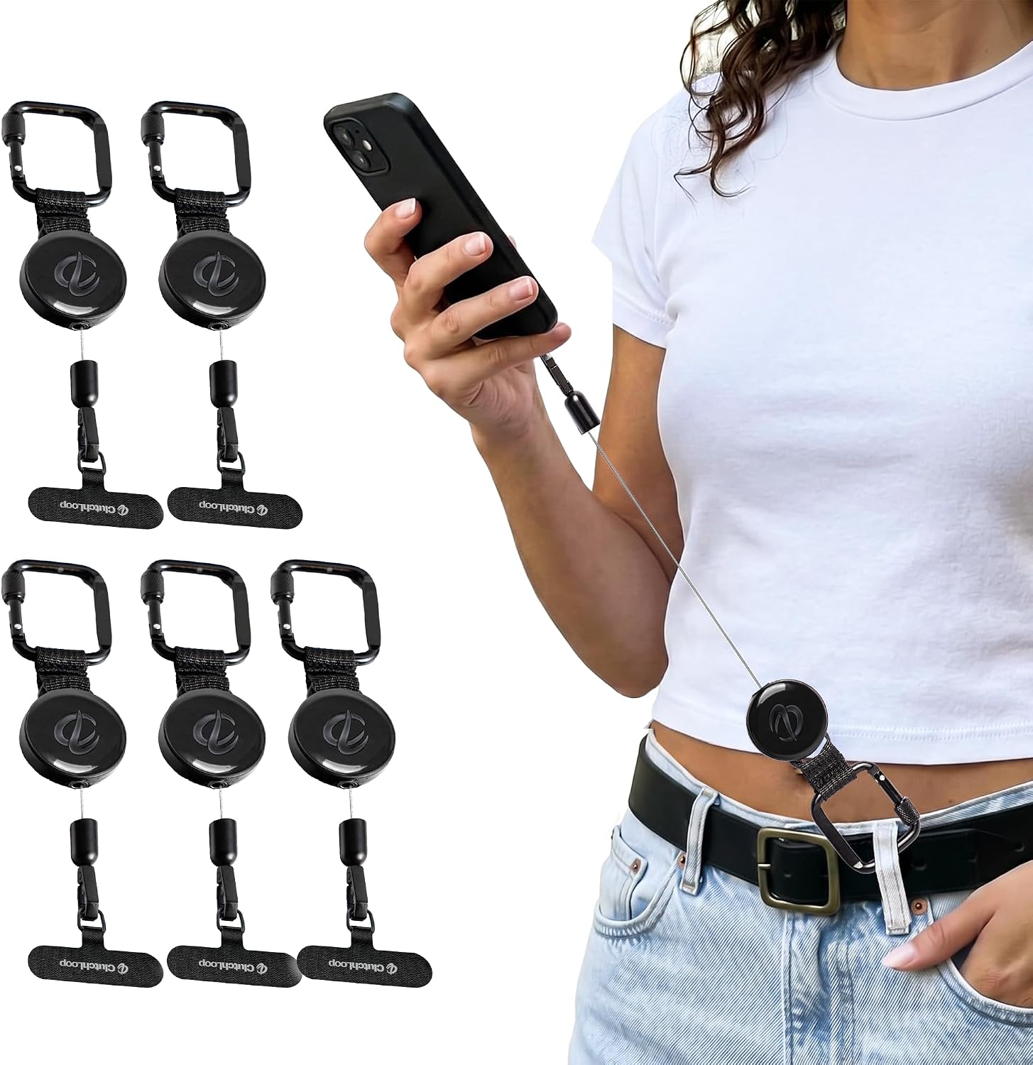 Detalle de ClutchLoop Retractable Phone Tether with Steel Cable