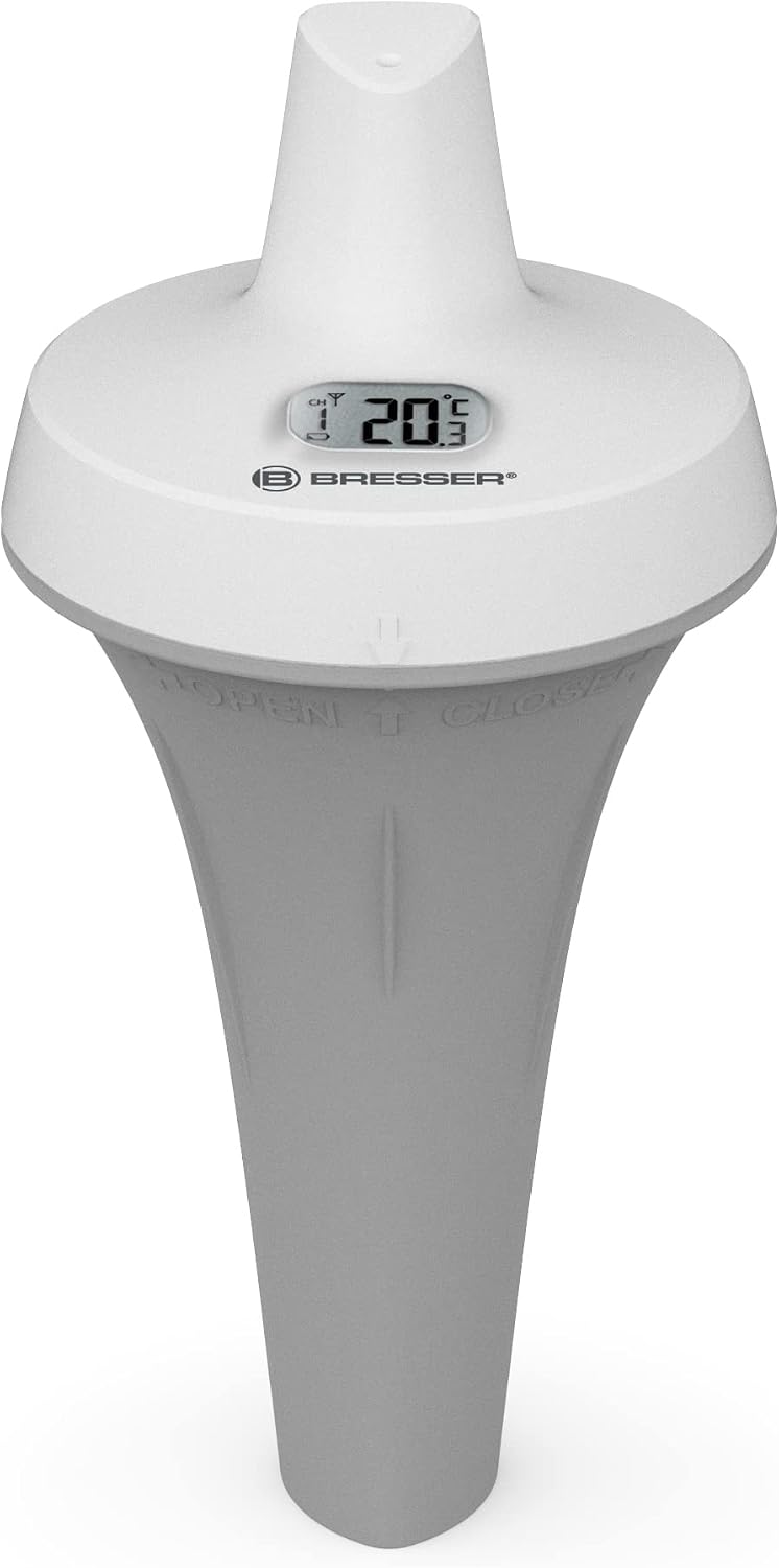 Detalle 2 de Bresser Poolthermometer zur Wasser-Temperaturmessung – Zusatzsensor oder Stand-Alone-Lösung (Weiß)