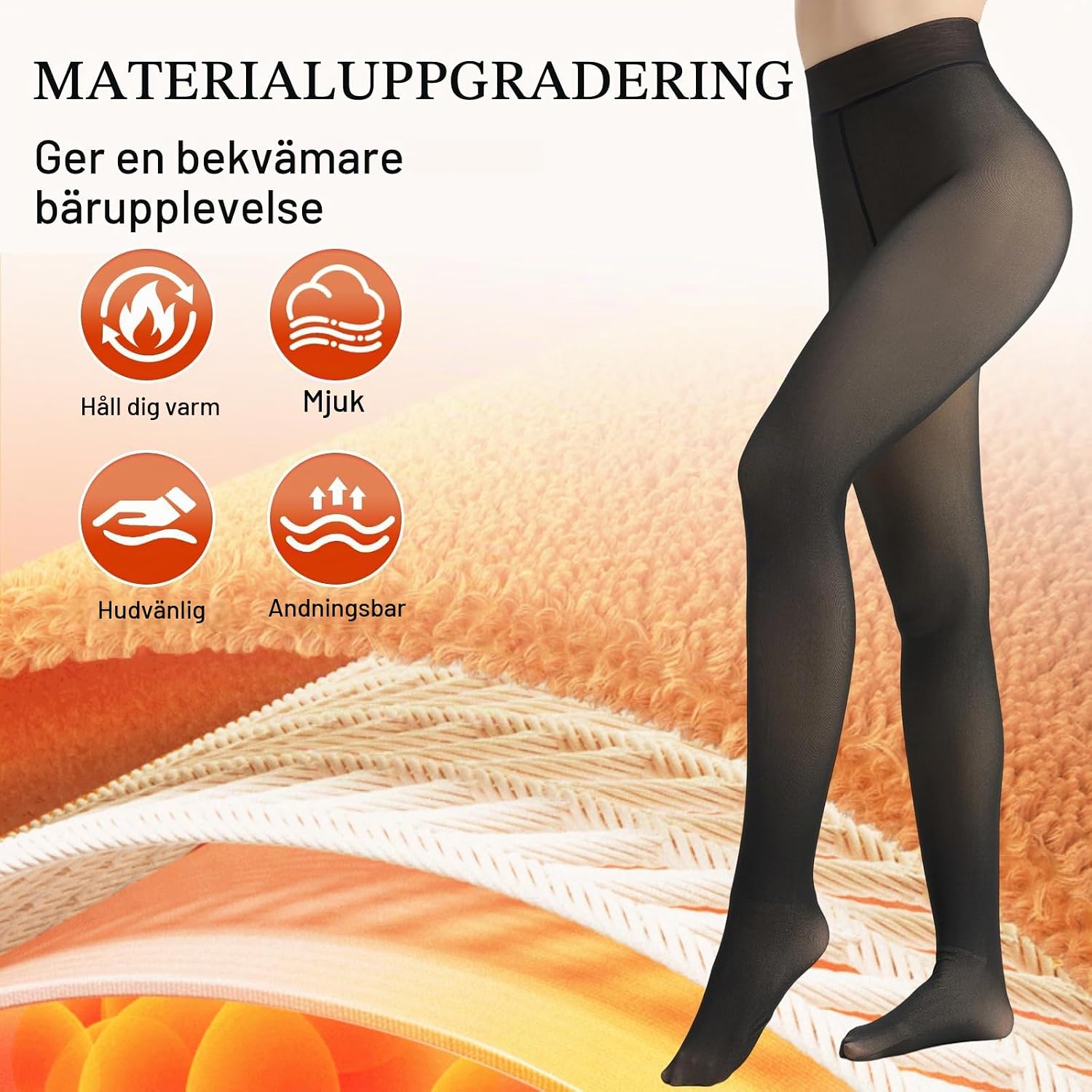 Thumbnail 1 de ViShawtek termostrumpbyxor med fleecefoder, hög midja och ofodrade tår