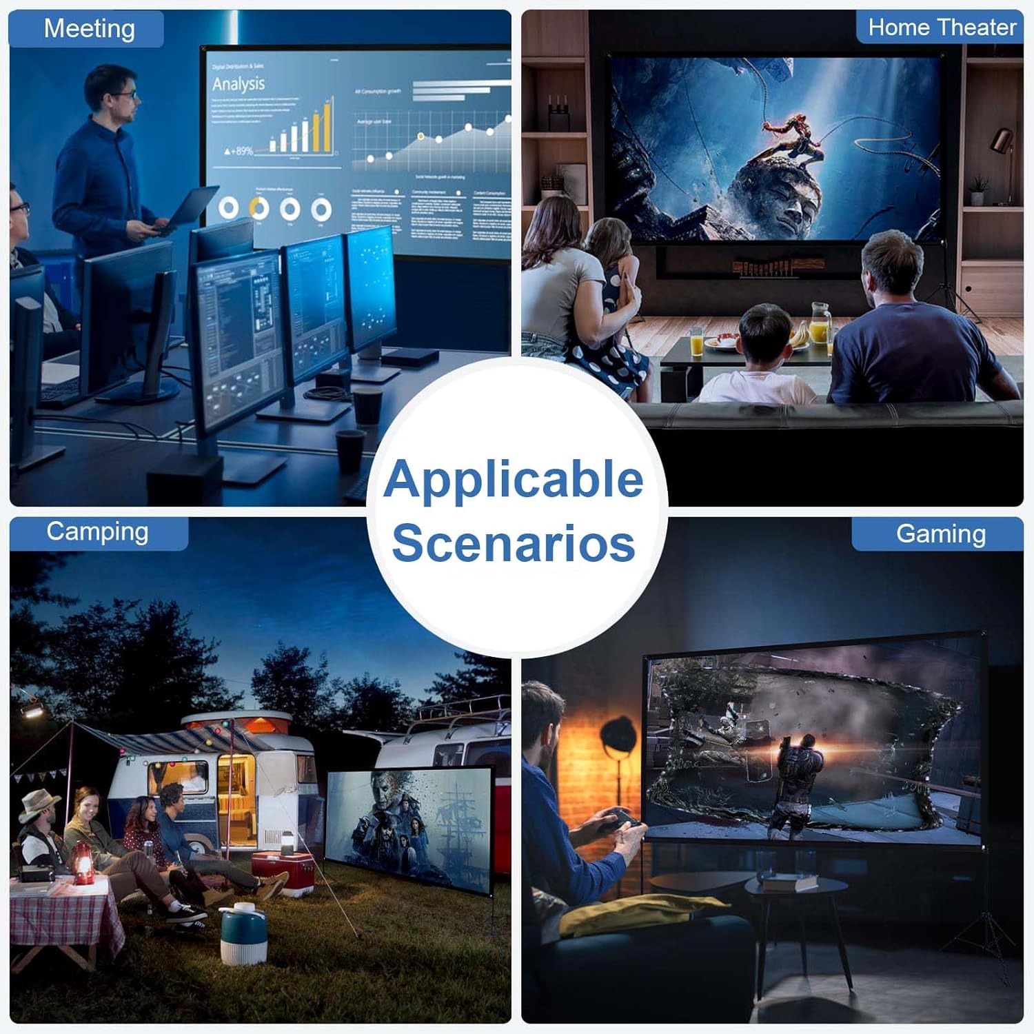Thumbnail 5 de No Wrinkles 120 inch projector screen