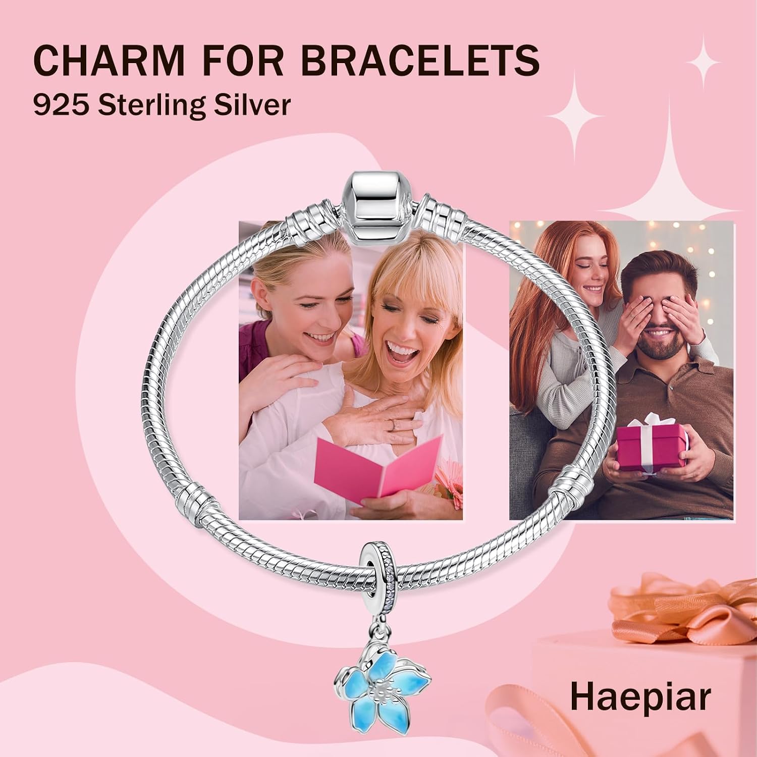 Detalle 2 de HAEPIAR 925 Sterling Silber Charm 4,5–5 mm