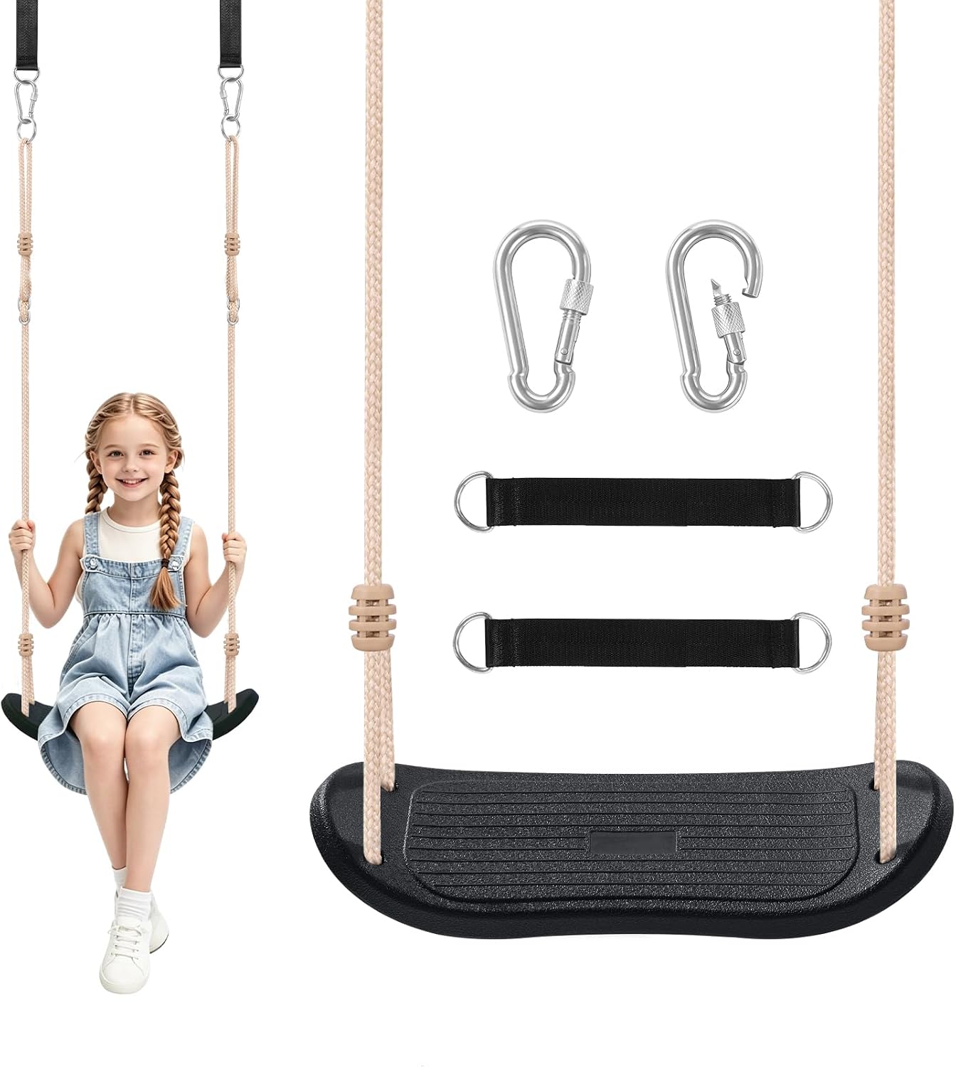 Fionrziy Ergonomische Schaukel – Höhenverstellbar, wetterfest, für Kinder bis 120 kg