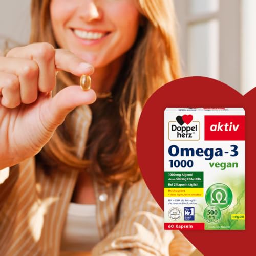 Thumbnail 2 de Doppelherz Omega-3 1000 vegan – hochkonzentriertes Algenöl für Herz und Gehirn