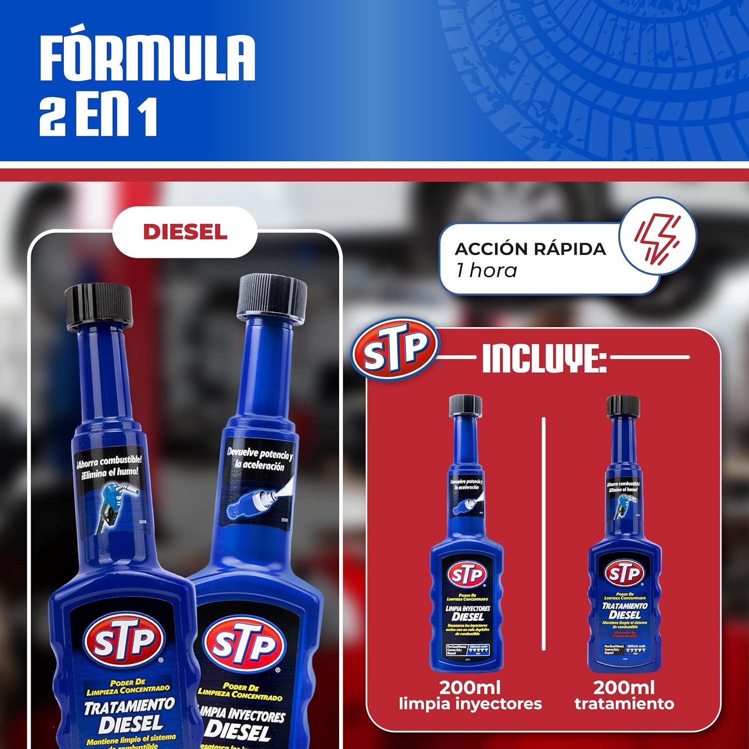 Thumbnail 1 de STP Pack pre ITV limpia inyectores diesel 400 ml