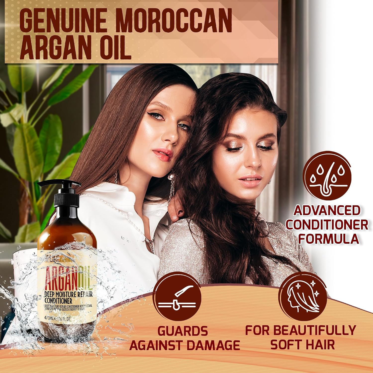 Detalle 2 de PURE NATURE LUX SPA Argan Oil Conditioner, Sulfate-Free Deep Hydration