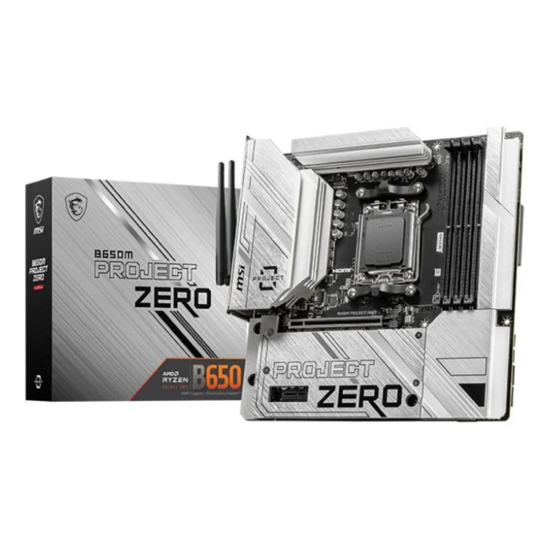 Detalle de MSI B650M PROJECT ZERO WIFI placa base AM5