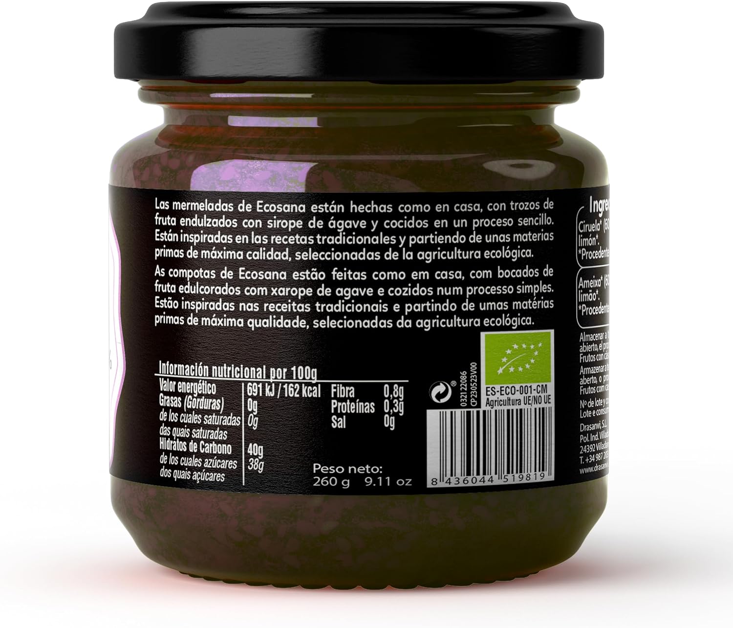 Detalle 2 de Drasanvi Mermelada Extra Ciruela 260 g 🍓