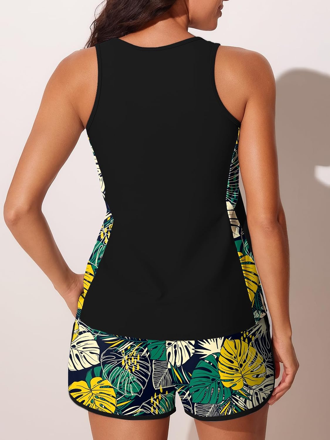 Thumbnail 1 de Summer Mae Tankini Blouson Swimsuit with Padded Cups and Pocket Shorts