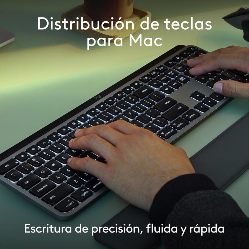 Detalle de Logitech MX Keys S Teclado Inalámbrico para Mac