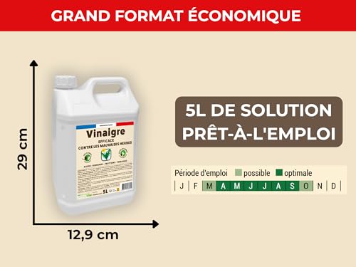 Detalle de Vinaigre Désherbant PROTECT EXPERT Prêt à Verser Grand Format 5L