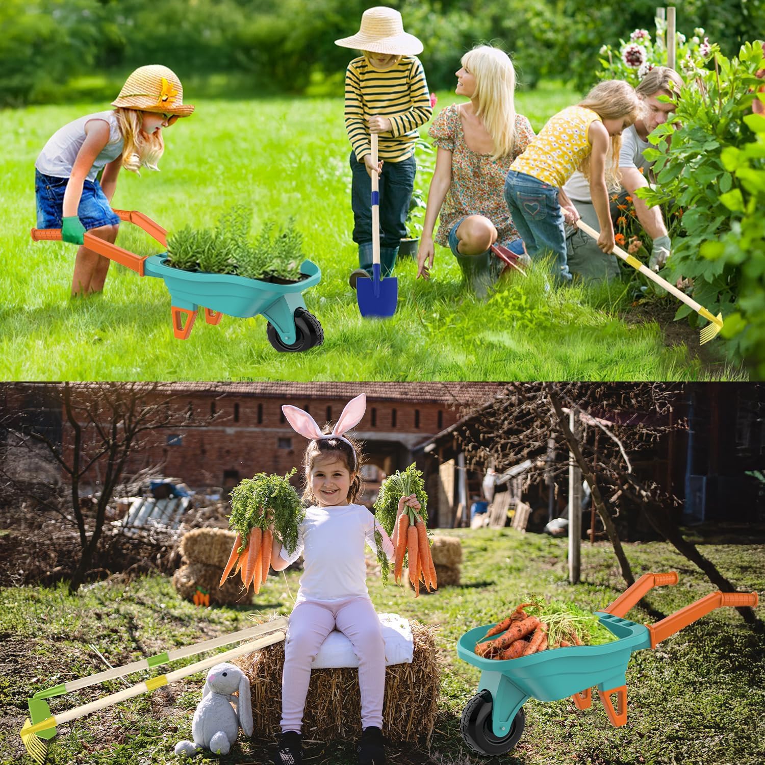 Detalle 2 de Qtioucp Kids Gardening Tools Set 27.6