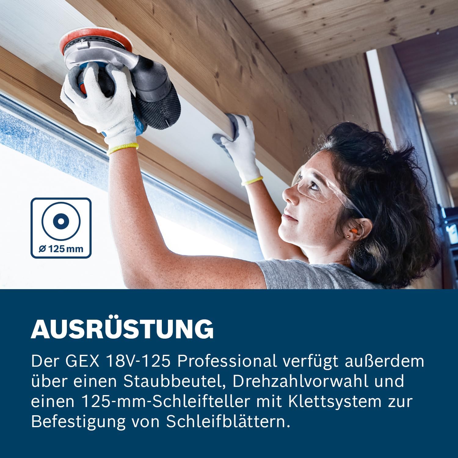 Thumbnail 5 de Bosch Professional 18V System GEX 18V-125 Exzenterschleifer (125 mm, ohne Akku/Ladegerät)