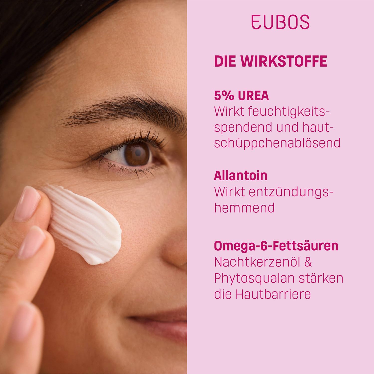 Detalle 2 de EUBOS Trockene Haut Urea 5% Nachtcreme, 50 ml – Dermokosmetik aus der Apotheke