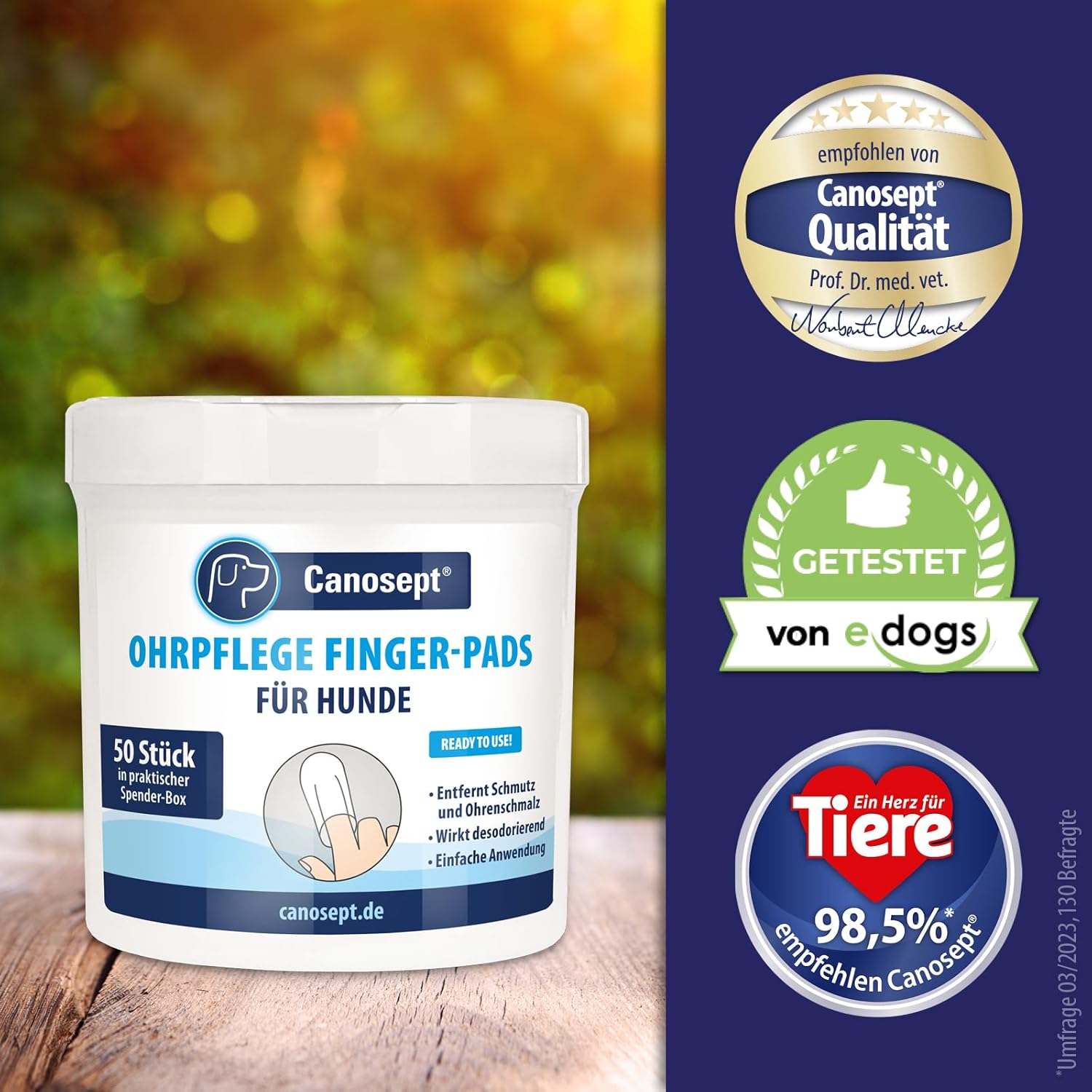 Thumbnail 5 de Canosept Ohrpflege Finger-Pads für Hunde – 50 Stück, praktischer Ohrenreiniger