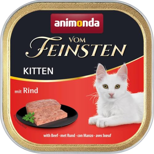 Detalle de animonda Vom Feinsten Kitten Vielfalt für Katzenkinder – Nassfutter ohne Getreide (32 x 100 g)