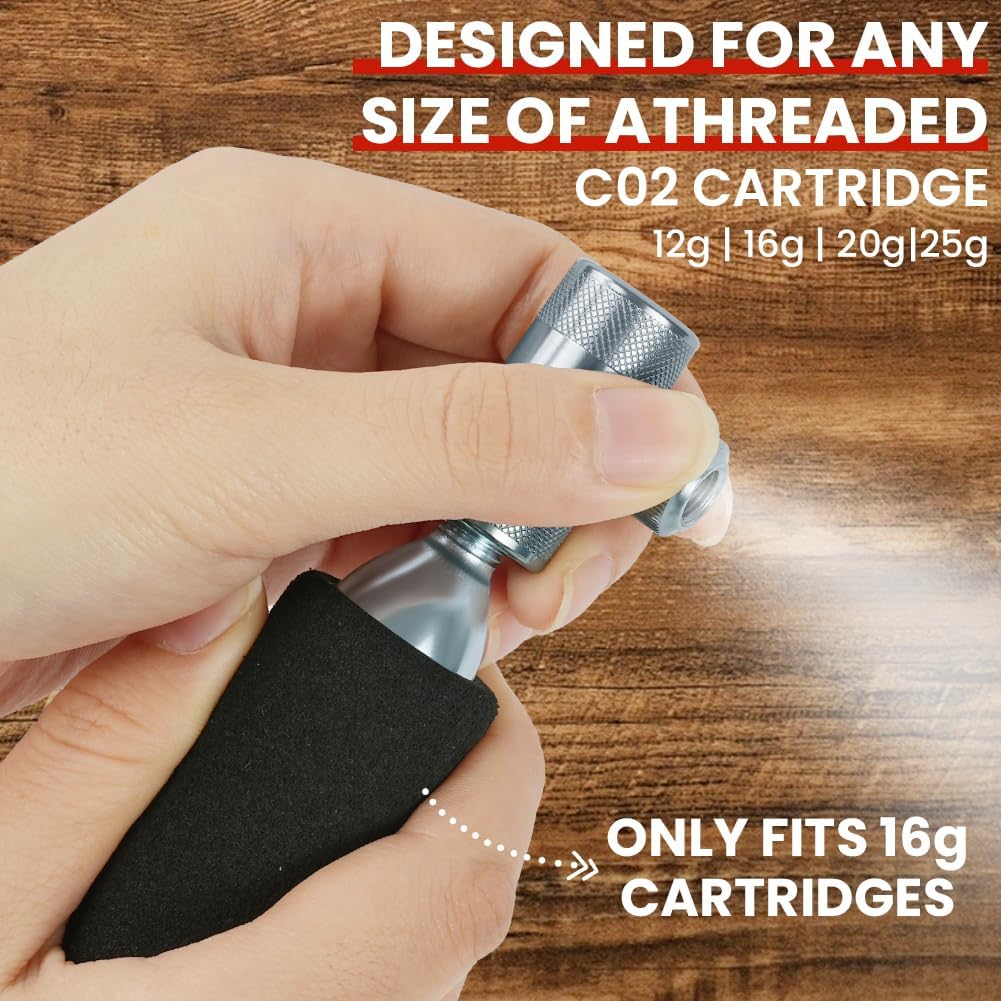 Thumbnail 6 de AOOWU 4913030 inflator CO₂ do roweru, zawory Presta i Schrader, osłona EVA