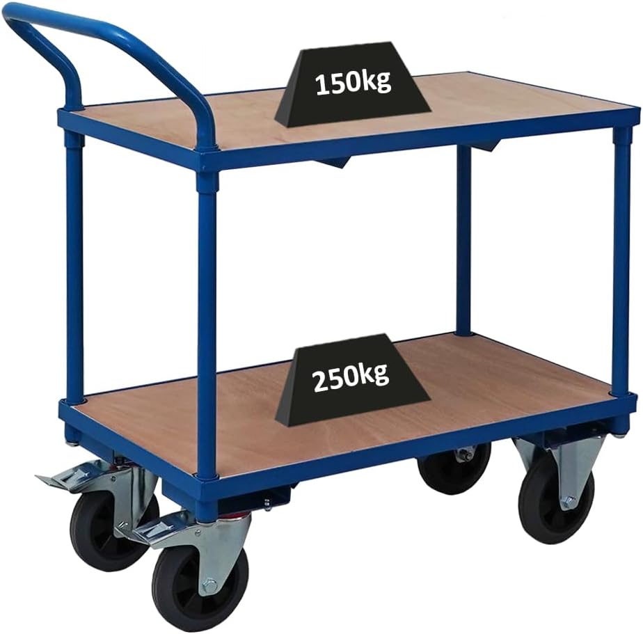 Detalle 2 de PROREGAL Tischwagen Transportwagen 400 kg Lichtblau