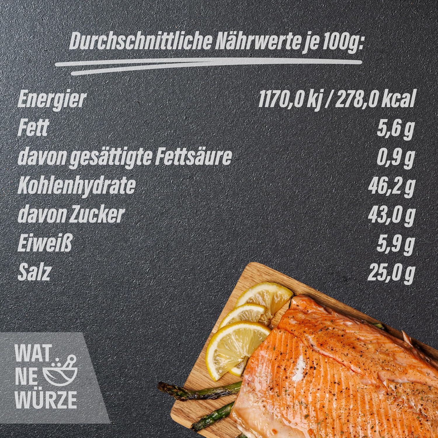 Thumbnail 1 de WAT NE WÜRZE Flammlachs Gewürz 300 g – aromatisches Gewürz für Flammlachs, Fisch, Stremellachs & Steckerlfisch