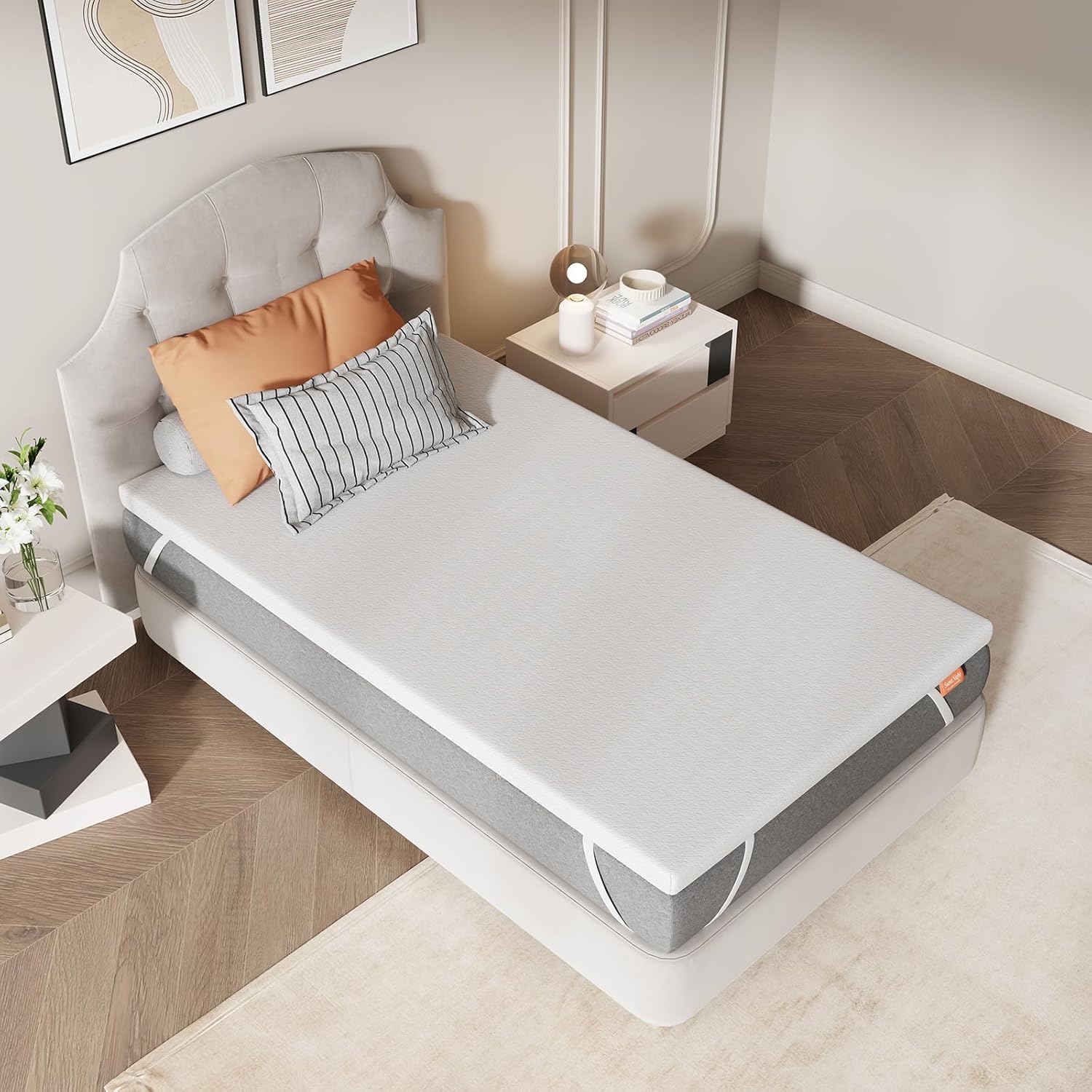 Detalle de Sweetnight Materasso Topper con Memory Foam in Gel 90x190 cm – 10 cm di spessore
