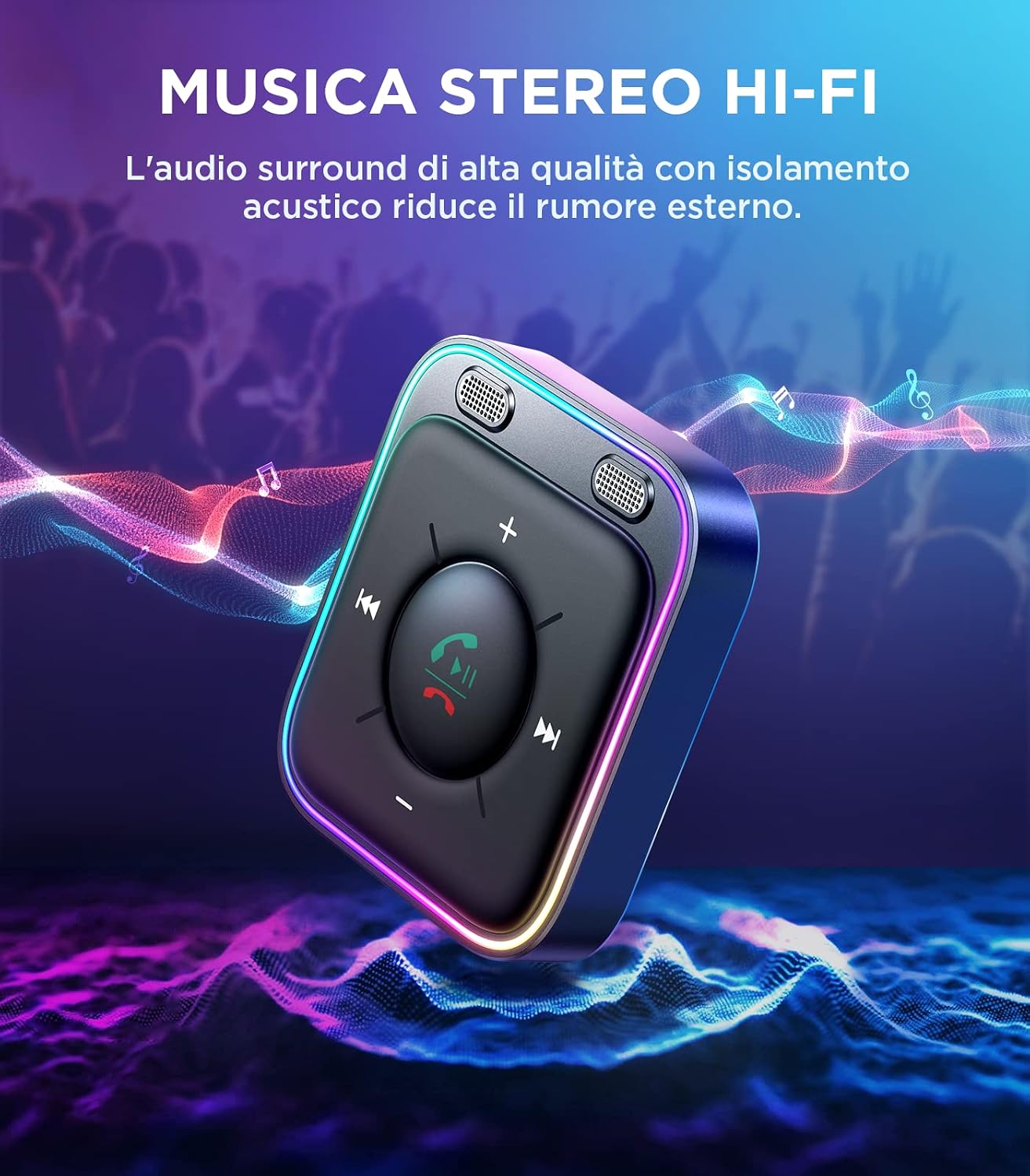Thumbnail 1 de 2026 JOYROOM Aux Auto Bluetooth 5.4 con Jack 3,5 mm e cavo lungo per musica e vivavoce