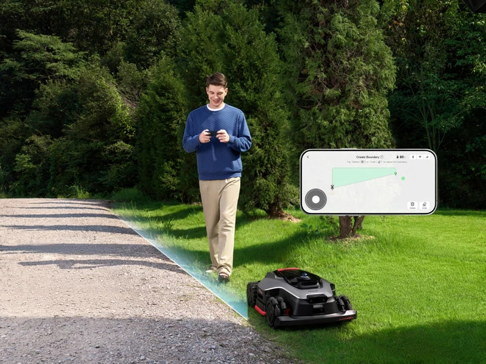 Detalle de Dreame A3 AWD Pro – intelligentes Rasenmähsystem ohne Begrenzungskabel