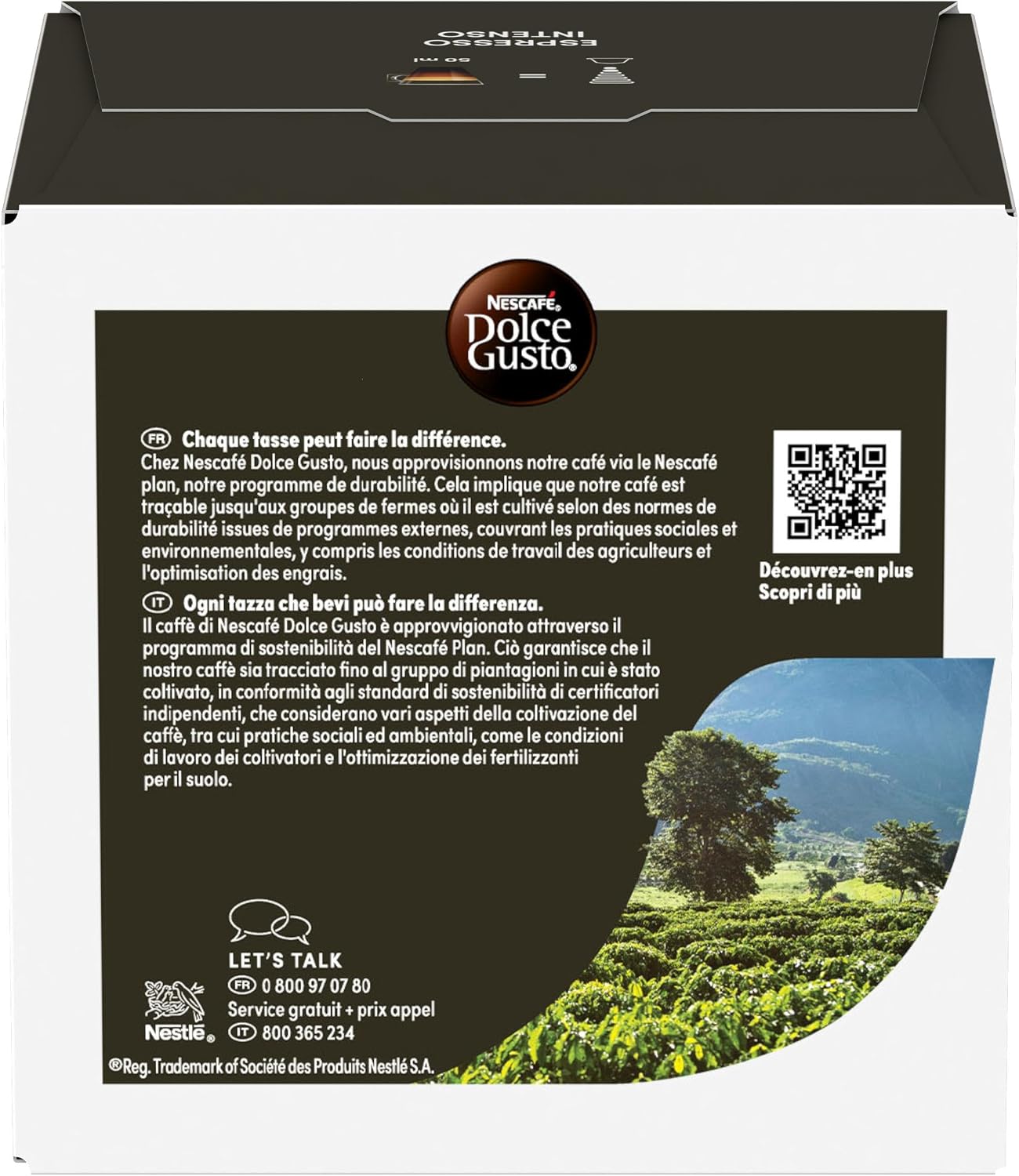 Detalle de NESCAFÉ Dolce Gusto Espresso Intenso Caffè – 96 capsule, 6 confezioni da 16 (compatibili Dolce Gusto)