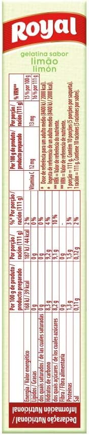 Detalle 2 de Royal Gelatina de Limón con Vitamina C, 30% Menos Azúcar 🍋