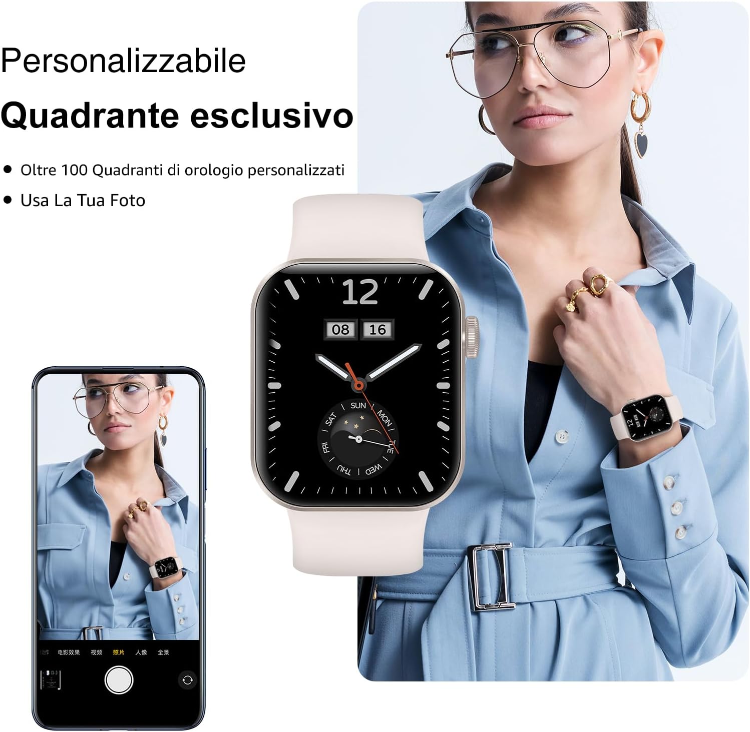 Thumbnail 5 de ASEEYIRJ Smartwatch P2: Orologio 1.85" con Chiamate, 140 Modalità Sport e GPS di base (IP68)