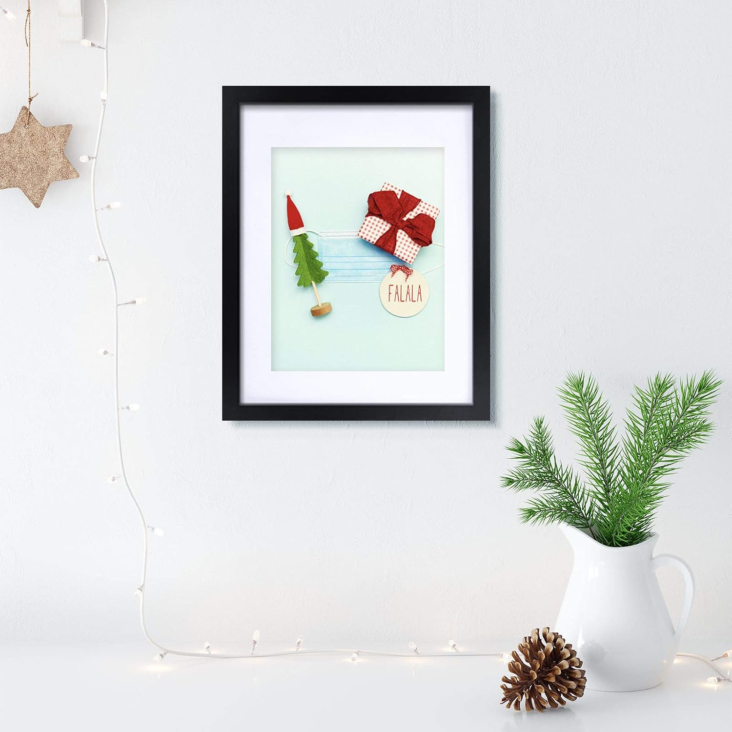 Thumbnail 6 de A3 Frame: 100% Solid Wood with A4 Mat, Plexiglass, Wall-Mountable A3 Picture Frame (Black)