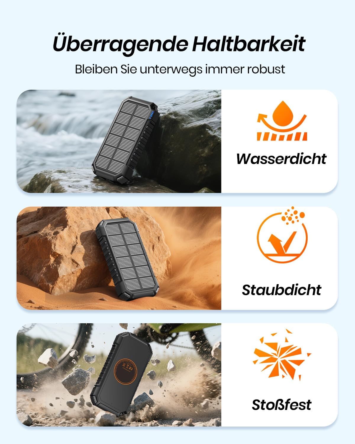 Thumbnail 4 de ADDTop Solar Power Bank 26800mAh Kabellos