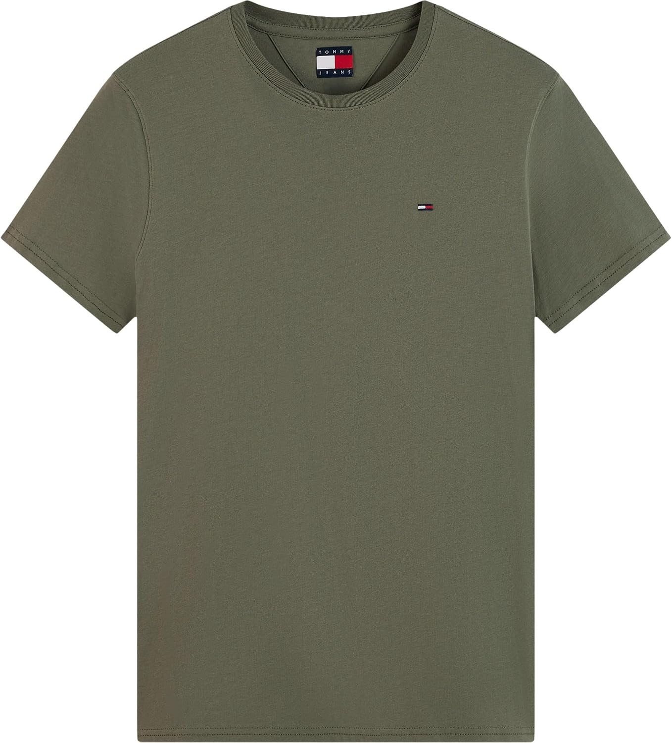 Thumbnail 4 de Tommy Jeans TJM Original - Camiseta de Manga Corta Ajustada para Hombre, Verde Rocky Mountain, talla S