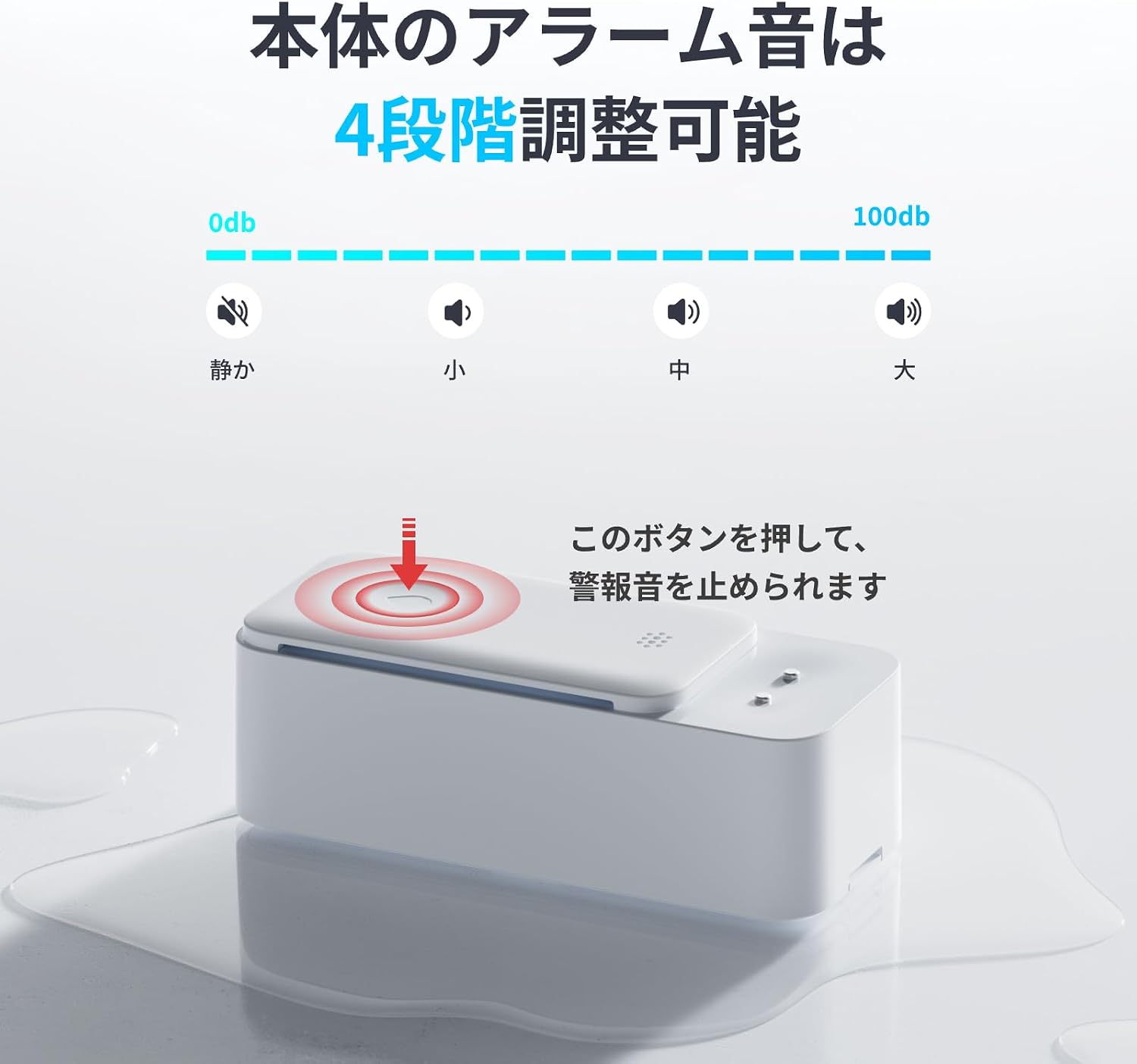 Detalle de SwitchBot W4402000 水漏れセンサー Wi-Fi・Bluetooth対応、遠隔通知とIP67防水