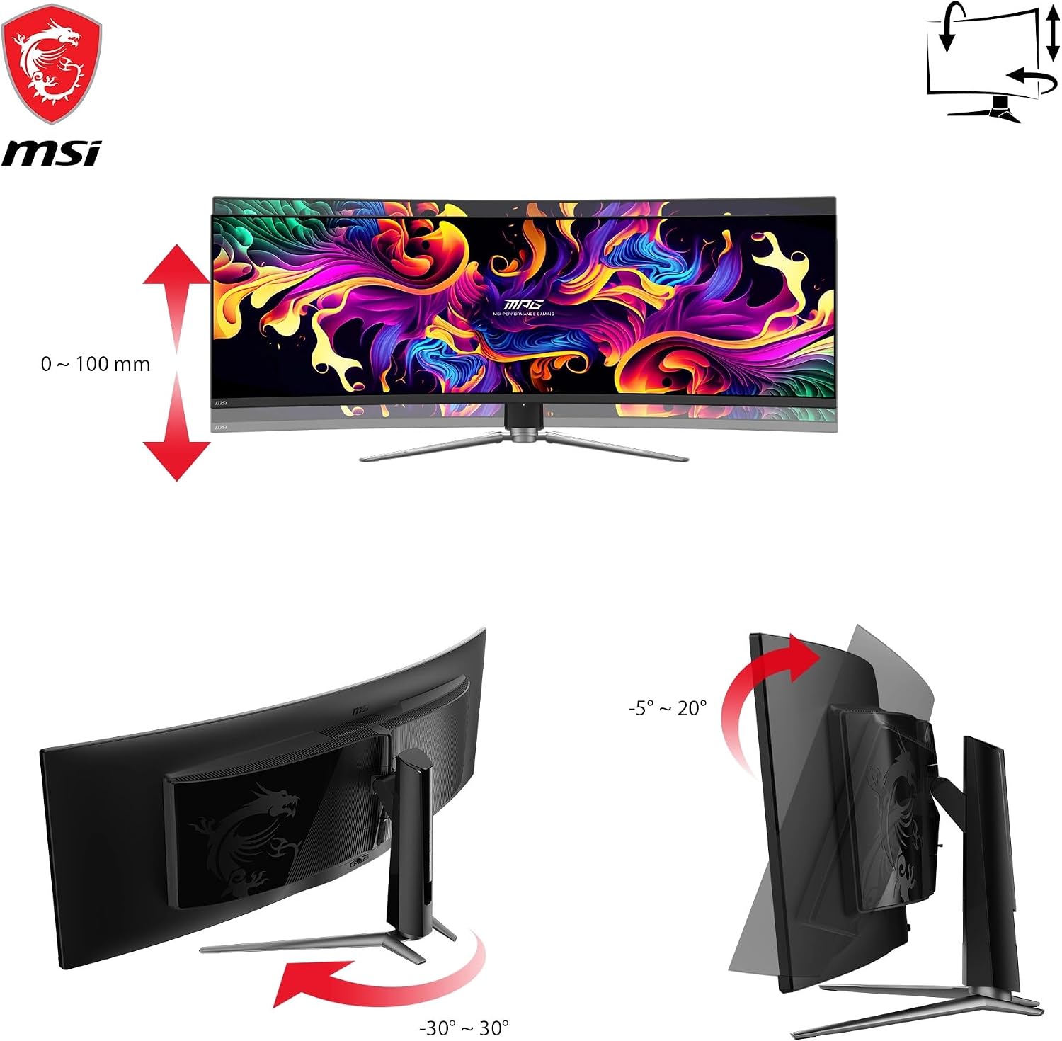 Detalle 1 de MSI MPG 491CQP QD-OLED 49 pouces